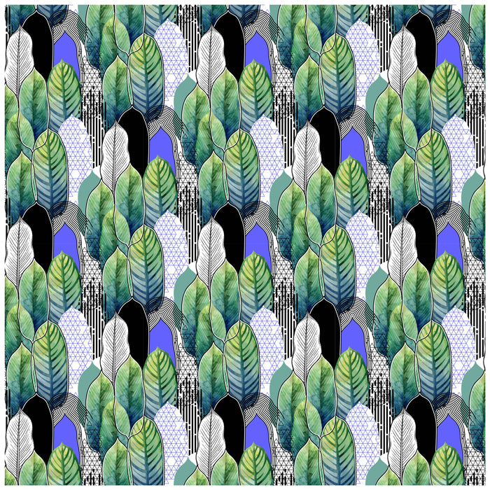 Palm Green Blue Leaf Wallpaper
