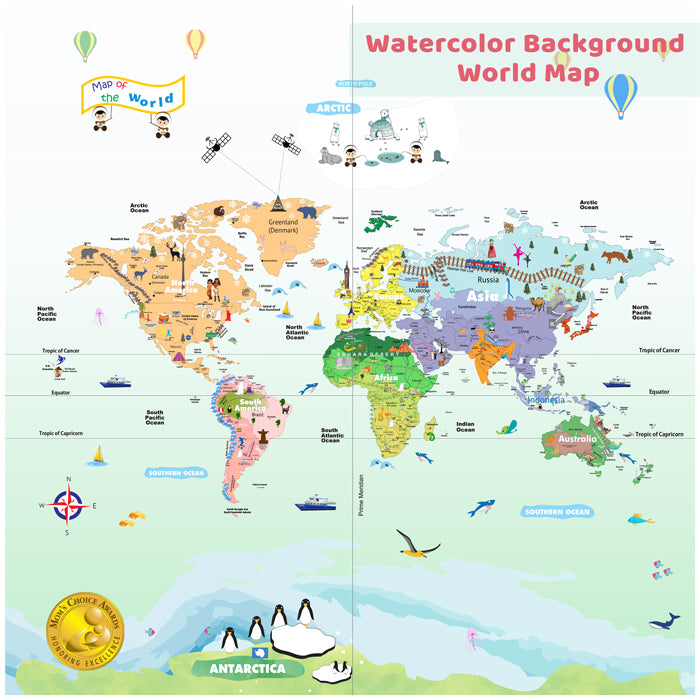 Watercolor Background World Map Wallpaper