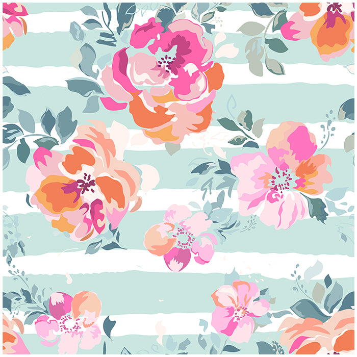 Watercolor Flower Pattern Wallpaper