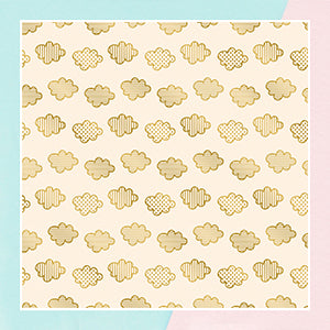 Beige Gold Cloud Pattern Wallpaper