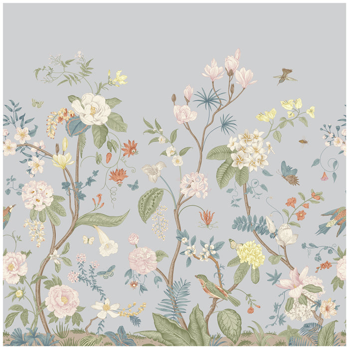 Chinoiserie Vintage Floral Theme Wallpaper