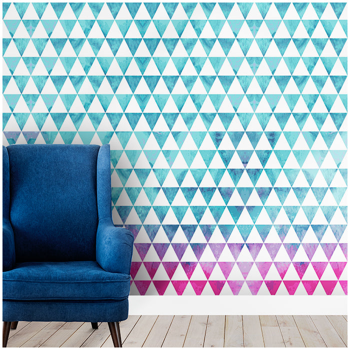 Watercolor Triangle Pattern Wallpaper