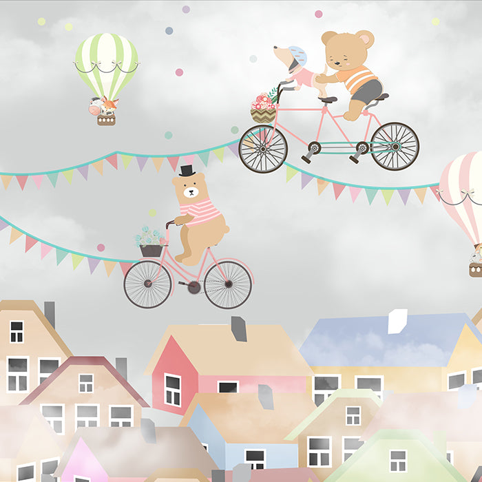Neutral Color Teddy Art Wallpaper