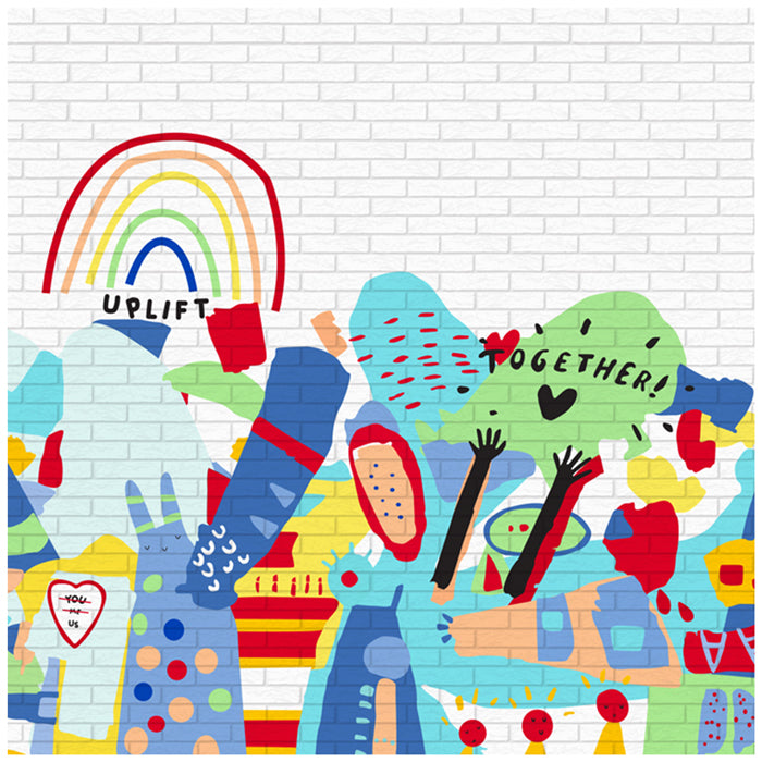 Abstract Mural Theme Wallpaper