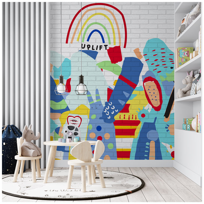 Abstract Mural Theme Wallpaper