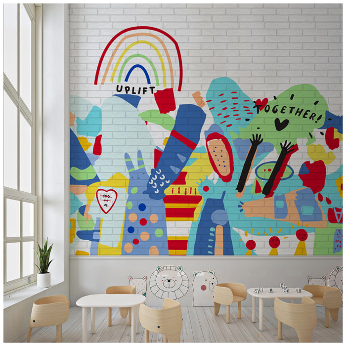 Abstract Mural Theme Wallpaper