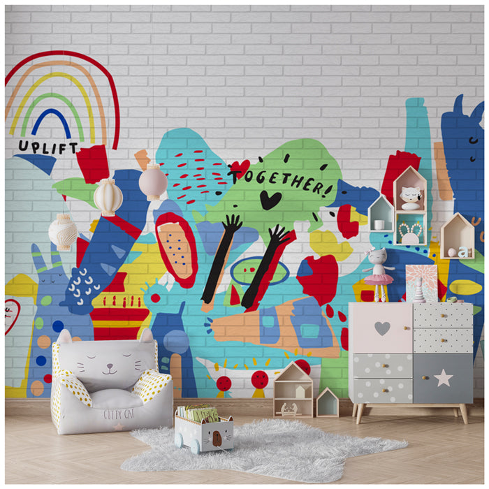 Abstract Mural Theme Wallpaper