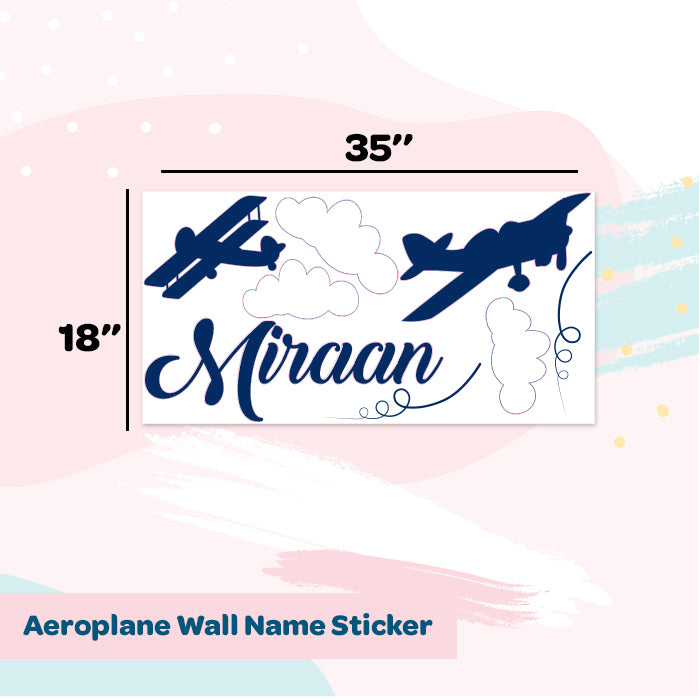 Wall Name Sticker | Aeroplane