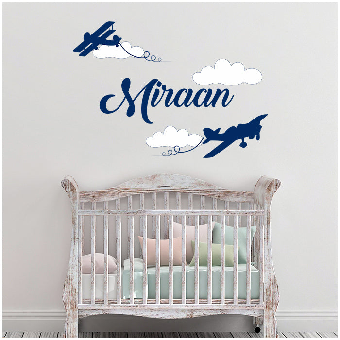 Wall Name Sticker | Aeroplane