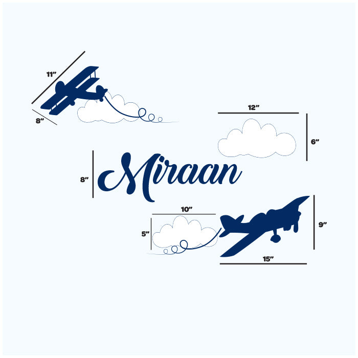 Wall Name Sticker | Aeroplane