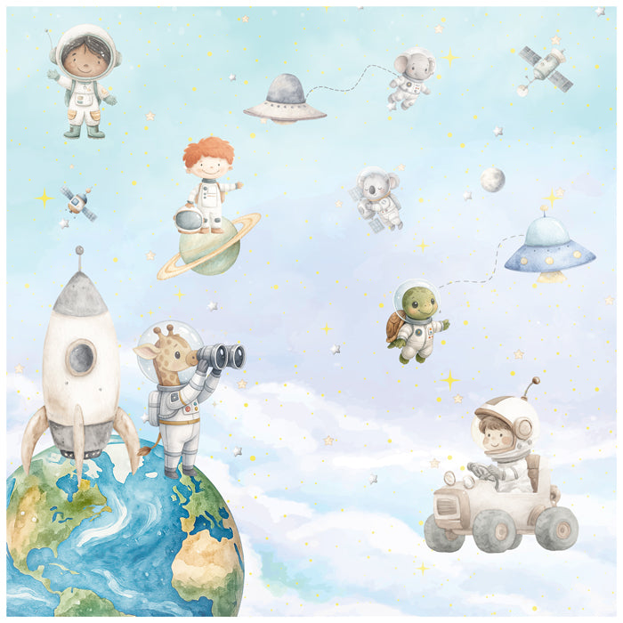 Animals on a Space Mission Wallpaper