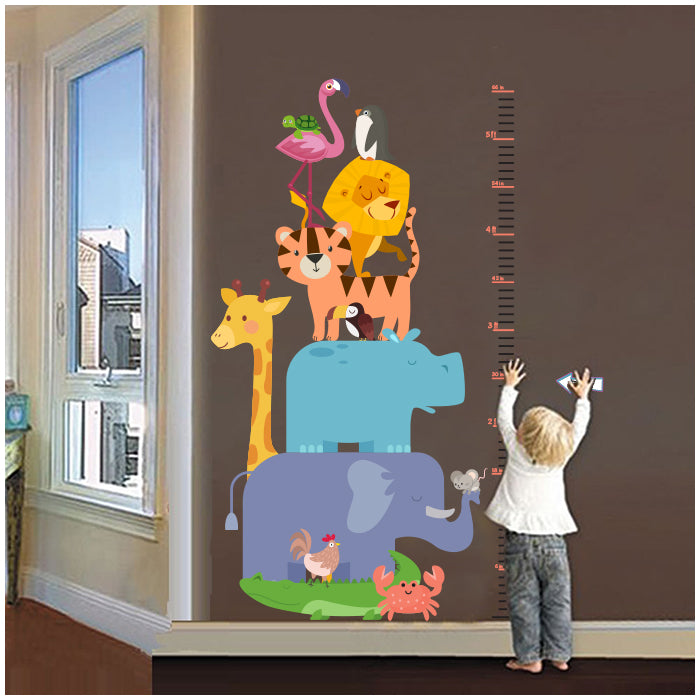 Height Chart Wall Sticker For Kids | Animals