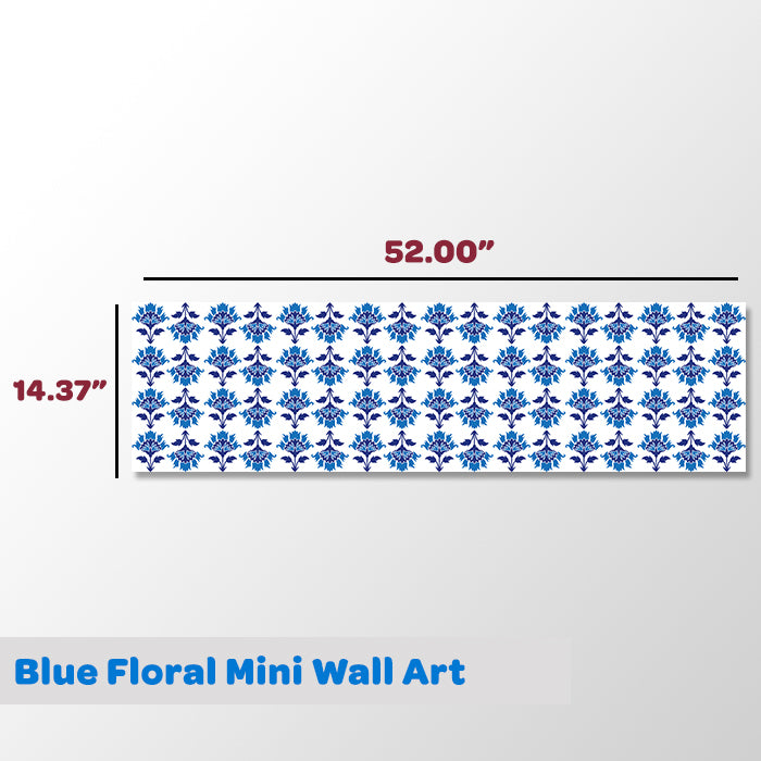 Mini Wall Art Stickers For Room | Blue Floral