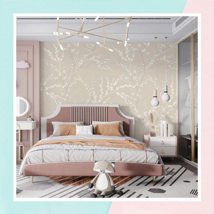 Botanical Wallpaper For Wall (Beige)