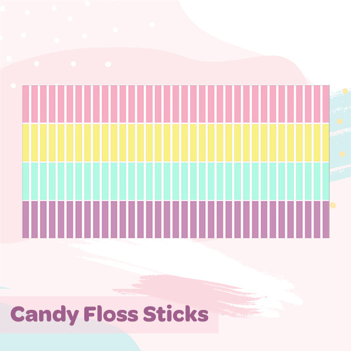 Mini Wall Art Stickers For Room | Candy Floss Stick