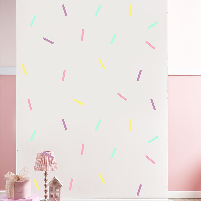 Mini Wall Art Stickers For Room | Candy Floss Stick