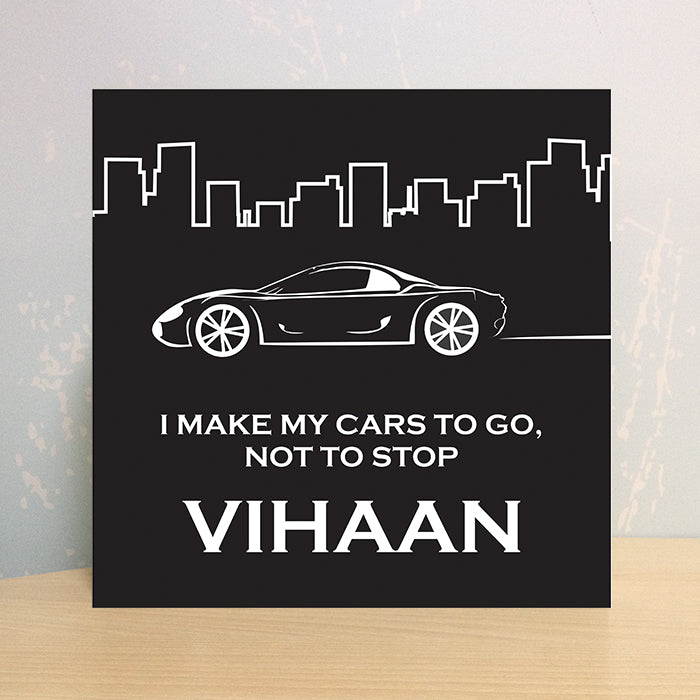 Illuminated Customized Name Canvas | Car