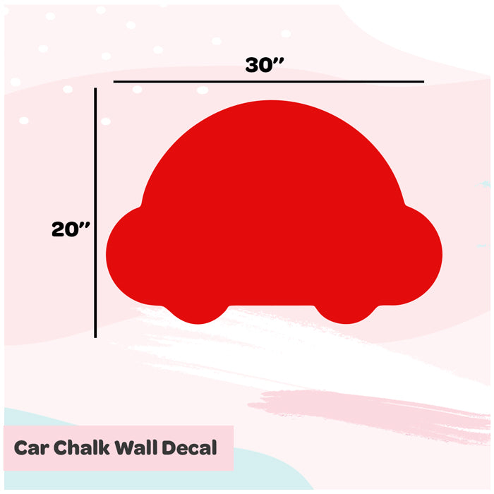 Chalk Wall Decals | Car Shape - Red