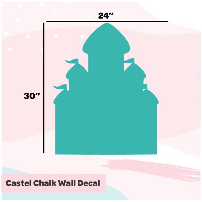 Chalk Wall Decals | Castle Shape - Aqua