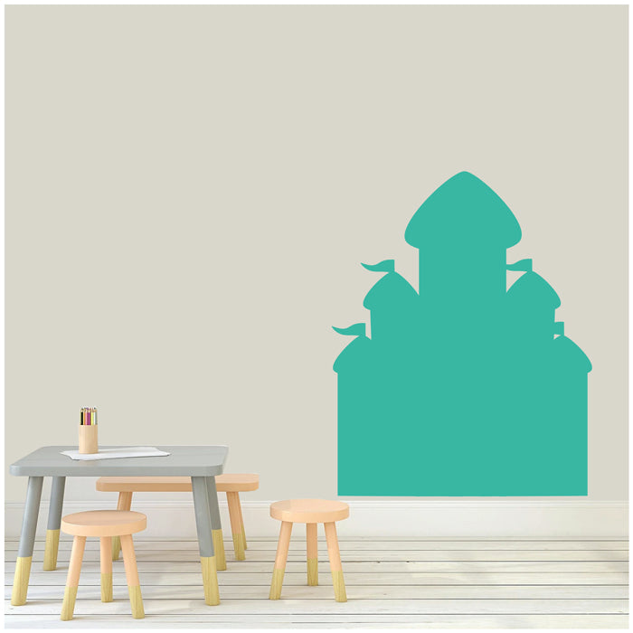 Chalk Wall Decals | Castle Shape - Aqua
