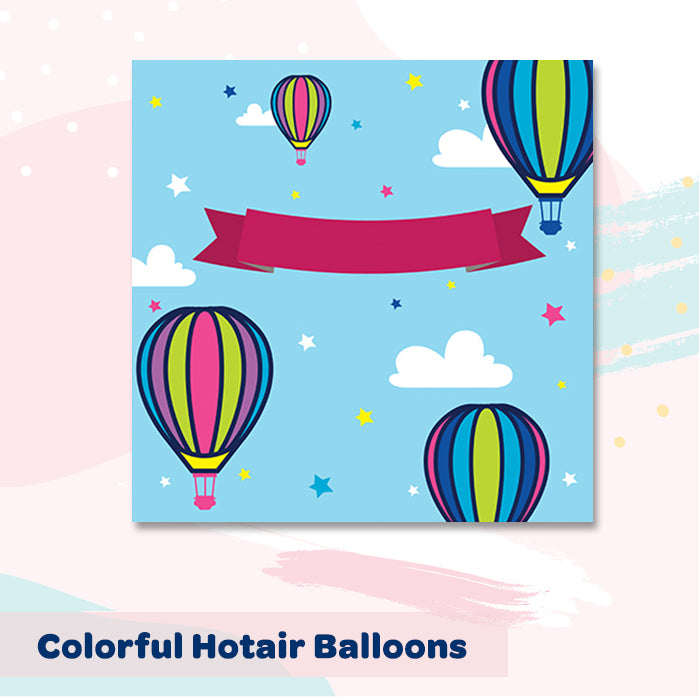 Illuminated Customized Name Canvas | Colorful Hotair Balloons