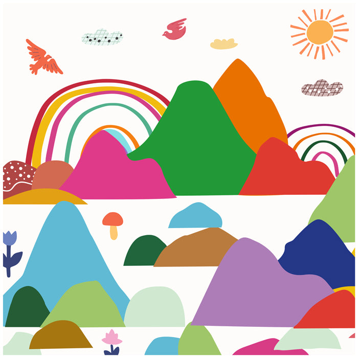 Colorful Mountains Theme Wallpaper