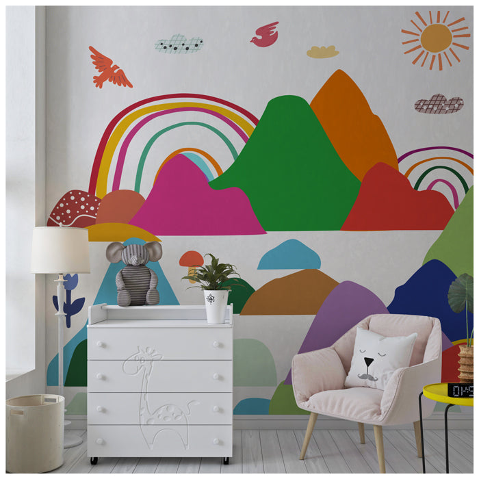 Colorful Mountains Theme Wallpaper