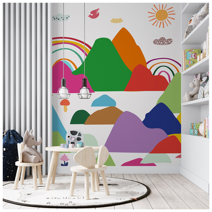 Colorful Mountains Theme Wallpaper