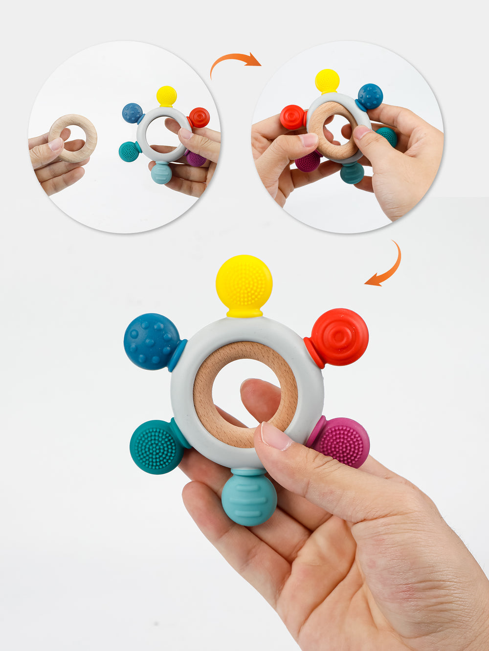 Wooden Toy Set | Teether flower