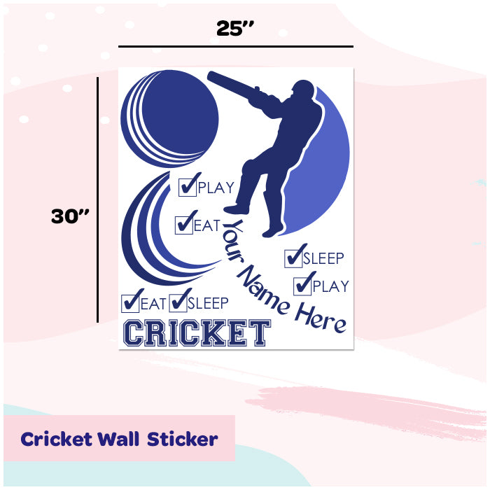 Wall Name Sticker | Cricket