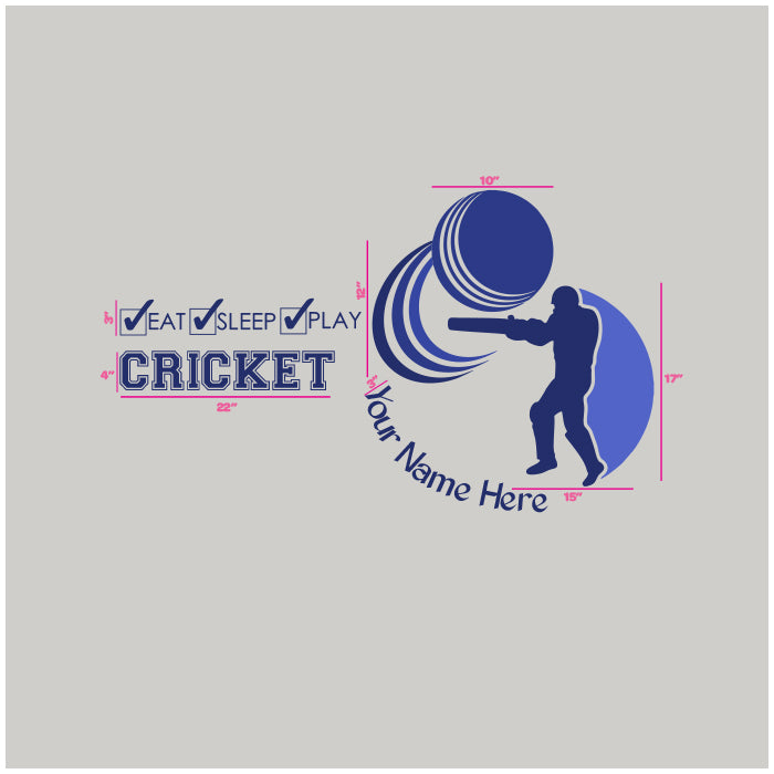 Wall Name Sticker | Cricket