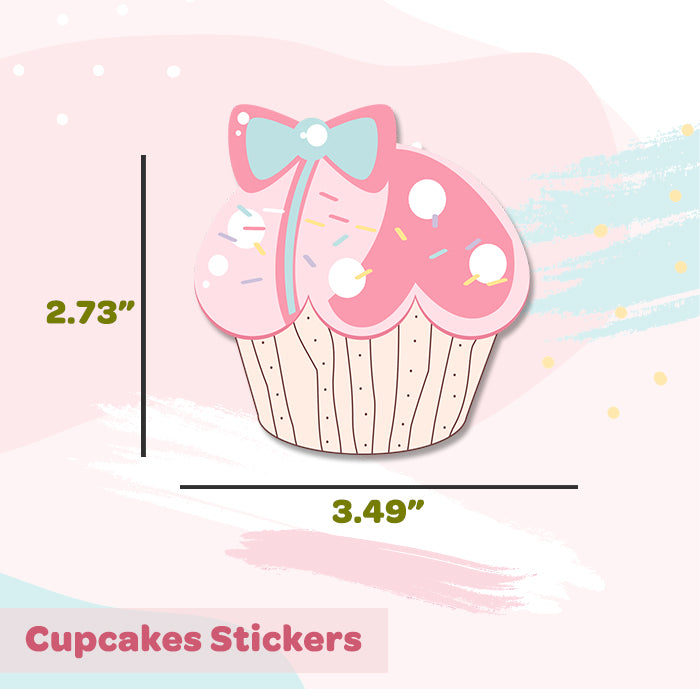 Mini Wall Art Stickers For Room | Cupcakes