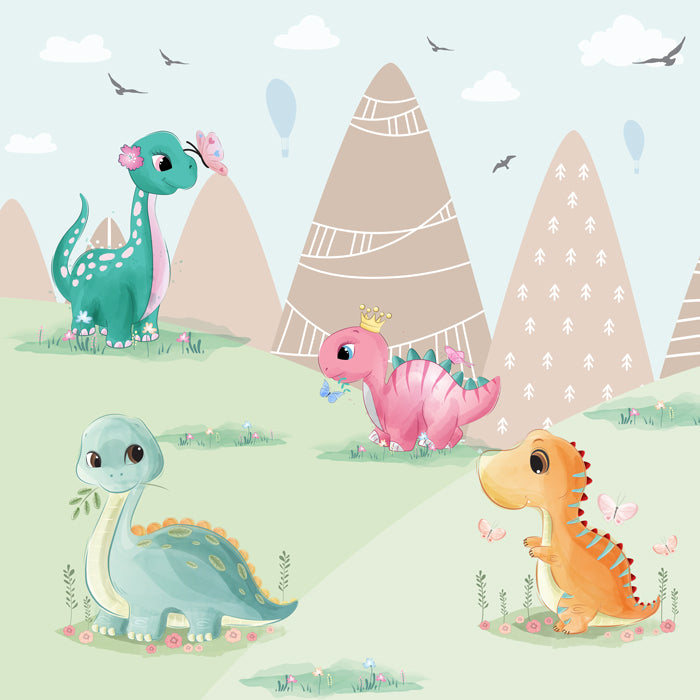Cute Dino Land Theme Wallpaper