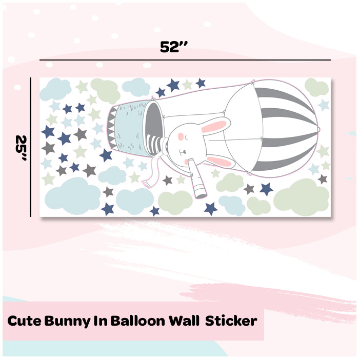 Wall Stickers For Room | Cute Bunny in Balloon