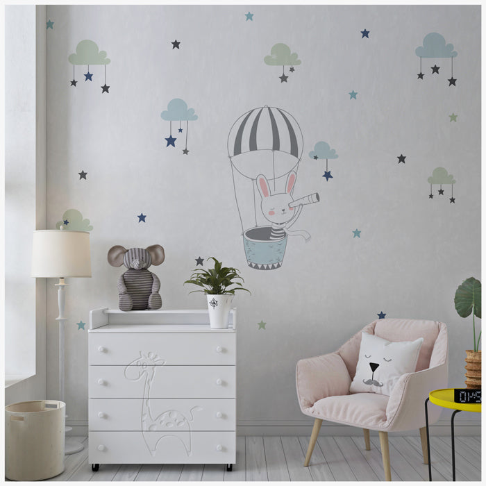 Wall Stickers For Room | Cute Bunny in Balloon