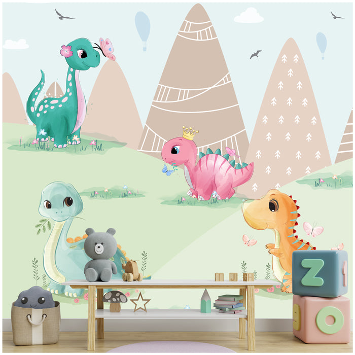 Cute Dino Land Theme Wallpaper