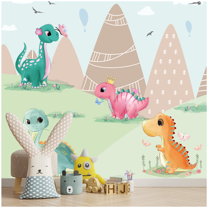 Cute Dino Land Theme Wallpaper