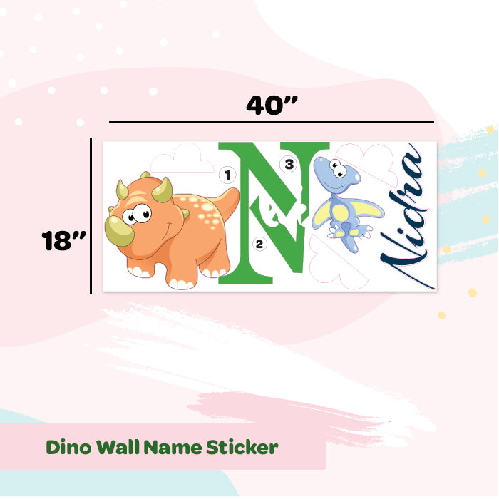 Wall Name Sticker | Dino