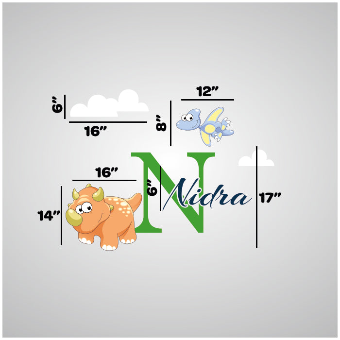 Wall Name Sticker | Dino
