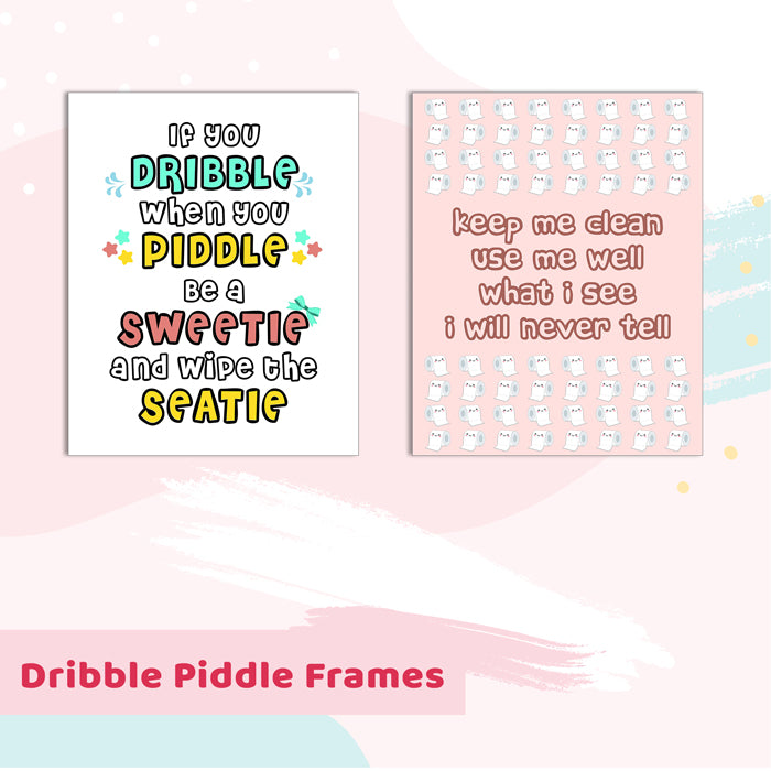 Bathroom Wall Art Frame | Dribble Piddle