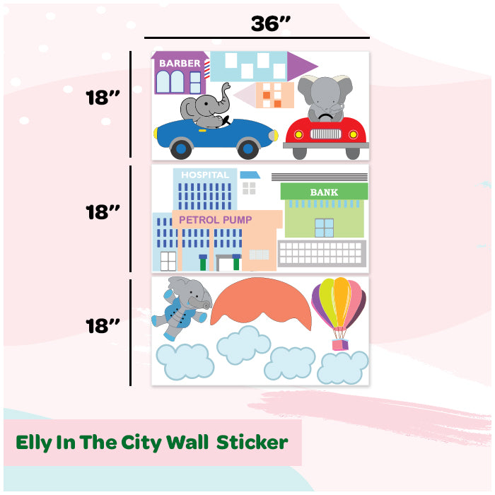 Wall Stickers For Room | Elephant In the City