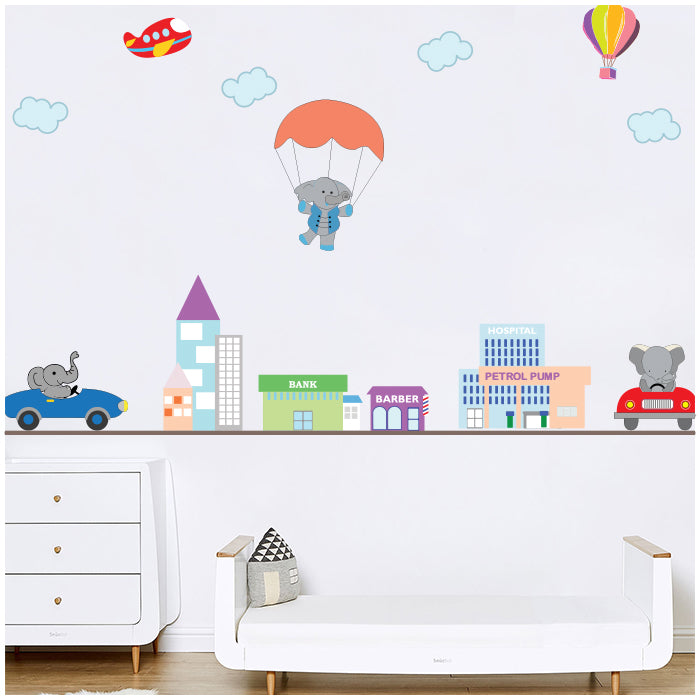 Wall Stickers For Room | Elephant In the City