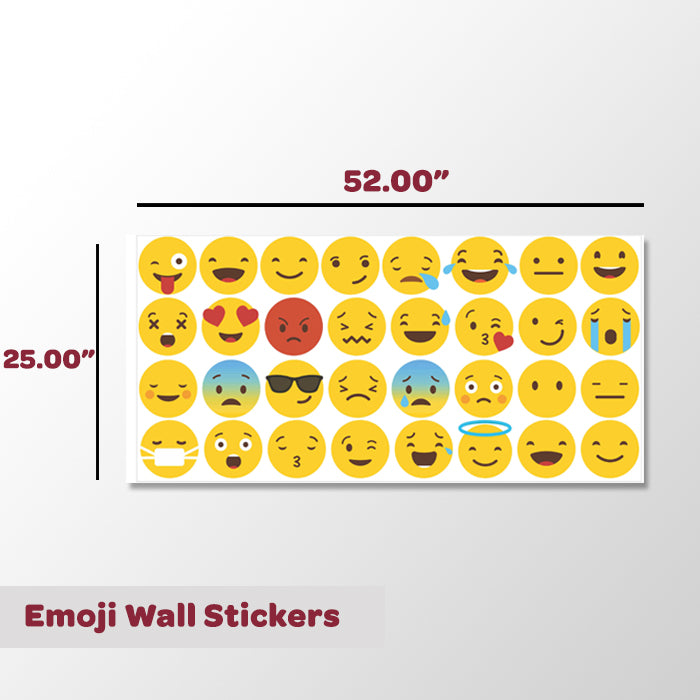 Mini Wall Art Stickers For Room | Emoji
