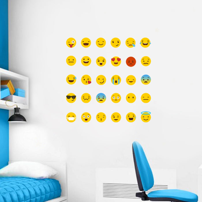 Mini Wall Art Stickers For Room | Emoji