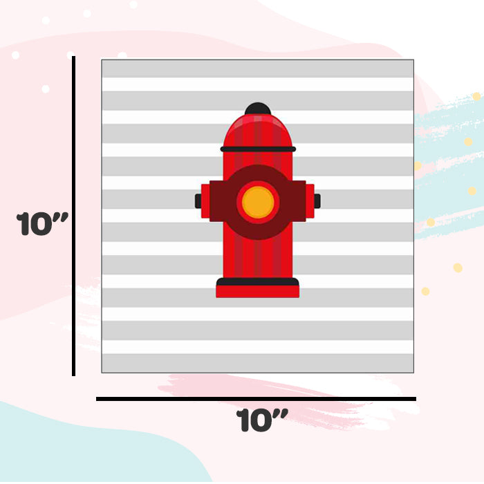 Name Canvas Wall Art Frame | Fire Engine
