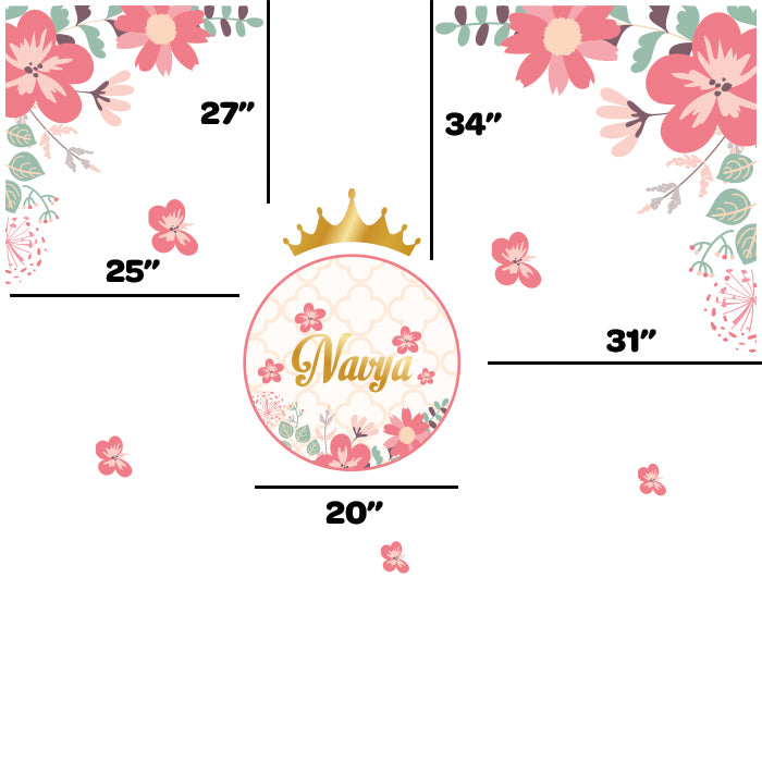 Wall Name Sticker | Floral