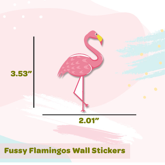 Mini Wall Art Stickers For Room | Fussy Flamingos
