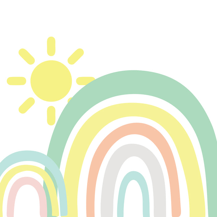 Hand Drawn Rainbow Theme Wallpaper