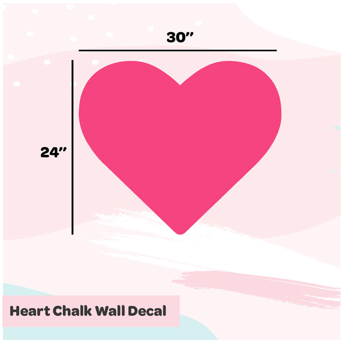 Chalk Wall Decals | Heart Shape - Pink
