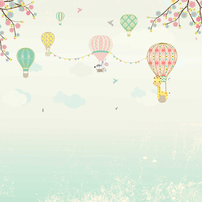 Hot Air Balloon–Vintage Pinks Wallpapers